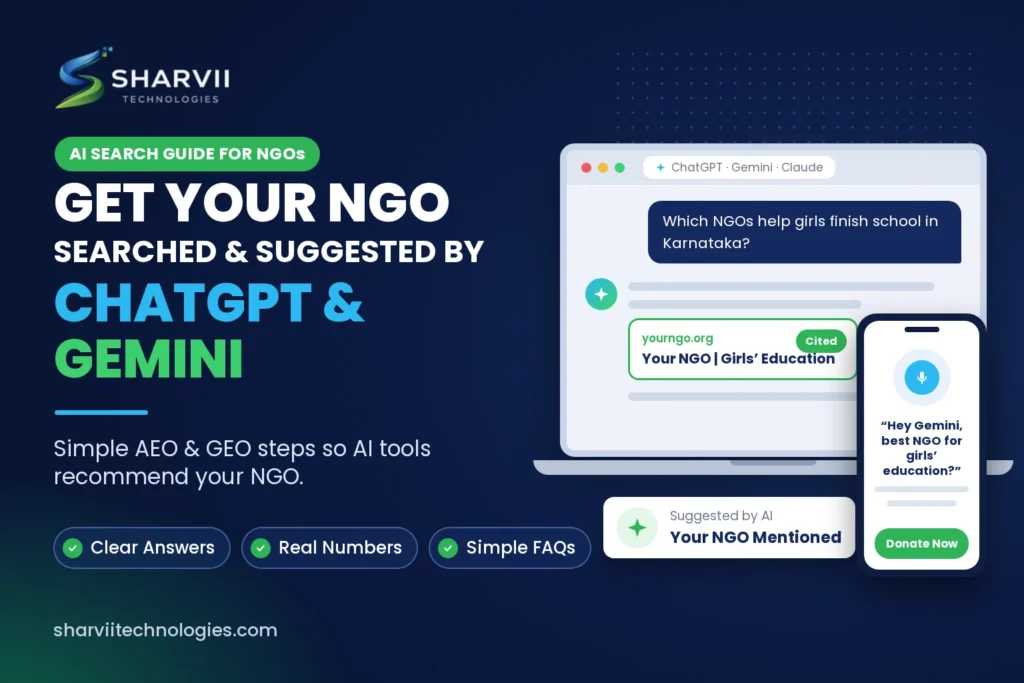 AEO and GEO for NGOs: how to get your NGO searched and suggested by ChatGPT and Gemini